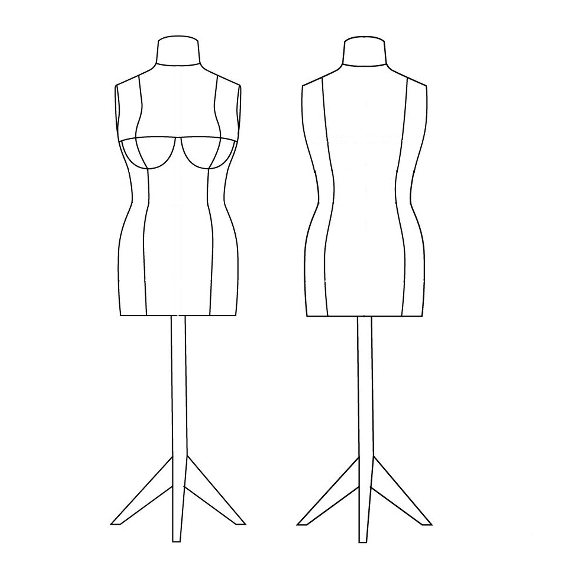 Printable Dress Form Pattern Printable Forms Free Online