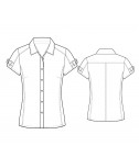 Custom-Fit Sewing Patterns - Short-Sleeved Button-Down Tailored Blouse