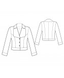 Custom-Fit Sewing Patterns - Cropped Fitted Jacket With Wide Notched Lapels