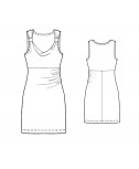Custom-Fit Sewing Patterns - Tank Style Cowl Neck Straight Knit Dress