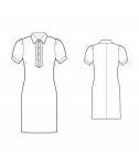 Custom-Fit Sewing Patterns - Shirt Collar Dress With Front Ruffle Closure