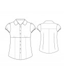 Custom-Fit Sewing Patterns - Short-Sleeved Button-Down Blouse