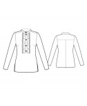 Custom-Fit Sewing Patterns - Ruffle-front Tuxedo Top