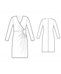 Custom-Fit Sewing Patterns - Draped Faux-Wrap Jersey Dress