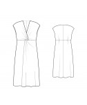 Custom-Fit Sewing Patterns - Plunging Neckline With Twist-Knot Detail At Bust Dress