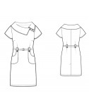 Custom-Fit Sewing Patterns - Side Split Portrait Collar Dress