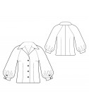 Custom-Fit Sewing Patterns - Tailored Bloused with Raglan Poet Sleeves