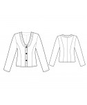Custom-Fit Sewing Patterns - Fitted V-Neck Short Jacket