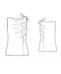 Custom-Fit Sewing Patterns - Side Ruffle Draped Knit Top