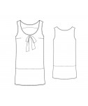 Custom-Fit Sewing Patterns - Scoop Neck Color/Print Block Shift Dress