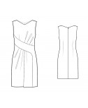 Custom-Fit Sewing Patterns - Asymmetrical Drape V-neck Dress