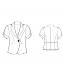 Custom-Fit Sewing Patterns - Short-Sleeved One-Button Fitted Jacket