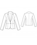 Custom-Fit Sewing Patterns - Tailored, Fully Lined Cropped Sleeves Jacket