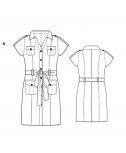 Custom-Fit Sewing Patterns - Button Front Shirt Dress With Ties