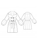 Custom-Fit Sewing Patterns - Pea-Style Coat with Puffy Sleeves