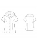 Custom-Fit Sewing Patterns - Button-Down Shirt with Ruffled Collar