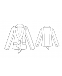 Custom-Fit Sewing Patterns - Tailored Ruffle Notched Lapel Jacket