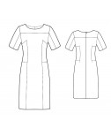 Custom-Fit Sewing Patterns - Boatneck Sculpted Blocked Dress