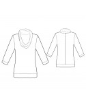 Custom-Fit Sewing Patterns - Cowl Neck Knit Top
