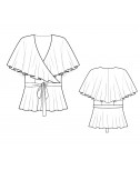 Custom-Fit Sewing Patterns - Shawl-Neck Blouse