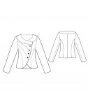 Custom-Fit Sewing Patterns - Round-Neck Asymmetrical Front Jacket