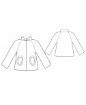 Custom-Fit Sewing Patterns - High-Collar Raglan Sleeve Jacket