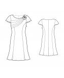 Custom-Fit Sewing Patterns - Chiffon Flutter Sleeves Dress