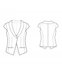 Custom-Fit Sewing Patterns - One-Button Cropped Jacket with Collar