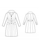 Custom-Fit Sewing Patterns - Multi-Seamed Fitted Coat with Elizabethan Collar
