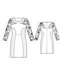 Custom-Fit Sewing Patterns - Sculped Sheer Sleeves Dress