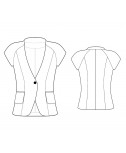 Custom-Fit Sewing Patterns - Capped-Sleeve Collarless Jacket