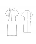 Custom-Fit Sewing Patterns - Scarf Collar Knit Dress