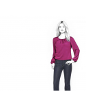 Custom-Fit Sewing Patterns - Pleated Neckline Blouse
