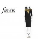 Custom-Fit Sewing Patterns - Fitted Color Blocked Dress