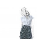 Custom-Fit Sewing Patterns - Short-Sleeved Blouse With Yoke
