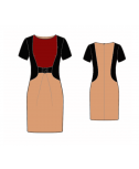 Custom-Fit Sewing Patterns - Color Blocked Dress With Front Buckle