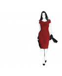 Custom-Fit Sewing Patterns - Asymmetrical Off-Shoulder Dress