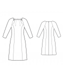Custom-Fit Sewing Patterns - Raglan-Sleeved Dress With Pleated Neck
