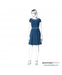 Custom-Fit Sewing Patterns - Raglan Sleeved Dress With Pleated Skirt