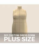 Exclusive! Curvy, Plus Size DIY Stuffed Dress Form Made To Measure Sewing Pattern.