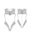 Custom-Fit Sewing Patterns - Lace Trimmed Bodysuit