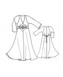 Custom-Fit Sewing Patterns - Long Sleeve Below-Knee Nightgown