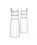 Custom-Fit Sewing Patterns - Ruched Bodice Fit-and-Flare Dress