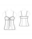 Custom-Fit Sewing Patterns - Spaghetti-Strap Tie-Front Top