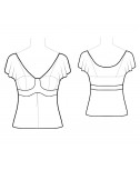 Custom-Fit Sewing Patterns - Plunging V-Neck Ascending Empire Top