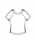 Custom-Fit Sewing Patterns - Ruched Short Sleeve Raglan Top
