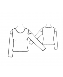 Custom-Fit Sewing Patterns - Cold Shoulder Long Sleeve