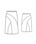 Custom-Fit Sewing Patterns - Wave Knee Length Skirt
