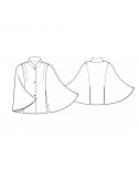 Custom-Fit Sewing Patterns - High Neck Cape Coat