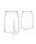 Custom-Fit Sewing Patterns - Flowy Front Slit Short Skirt